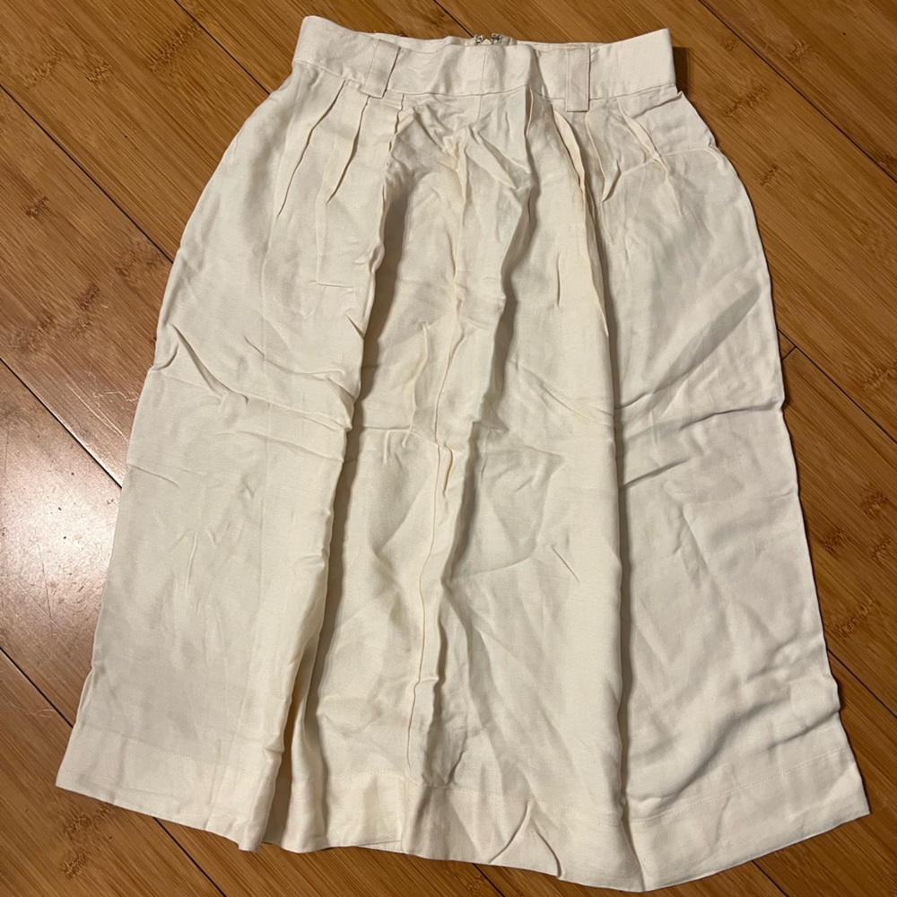 Cream A-Line Skirt